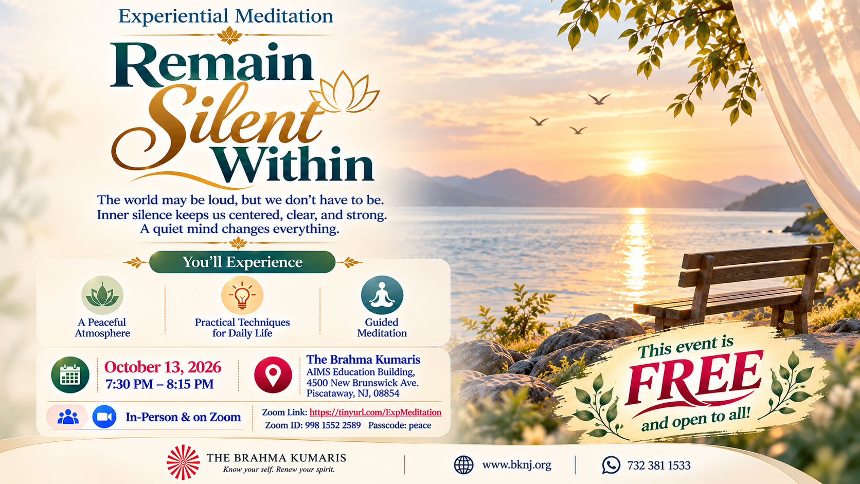 Experiential Meditation: Remain Silent Within